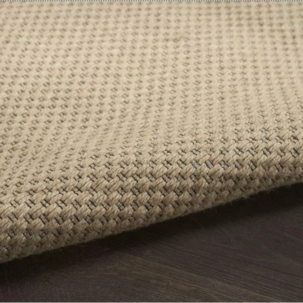 Nourison Washable Jute 2' x 6' Natural Runner Indoor Non-Slip Flatweave Rug- NWT